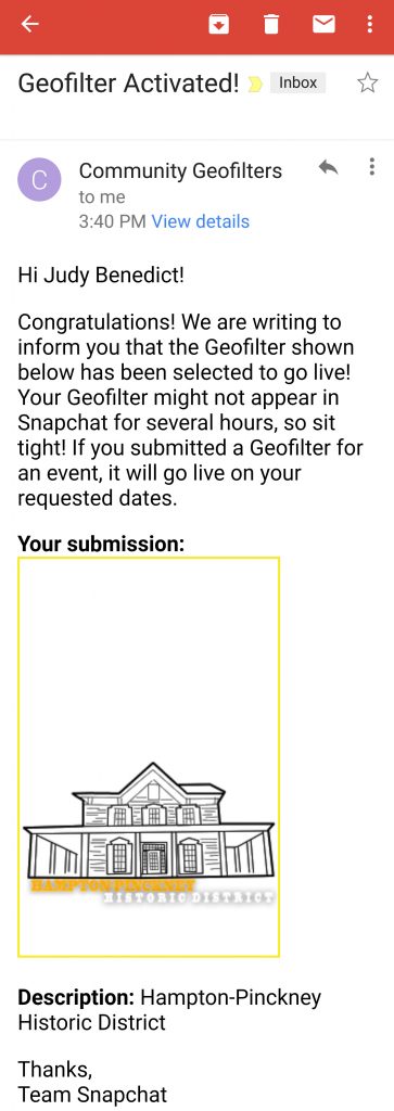 Snapchat Community GeoFilter